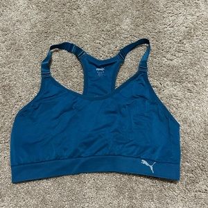 Puma brand turquoise racerback sports bra